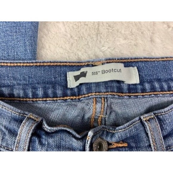 Levi 515 Size 6 m Womens Bootcut Jeans Light Wash Mid Rise Stretch - Picture 3 of 5